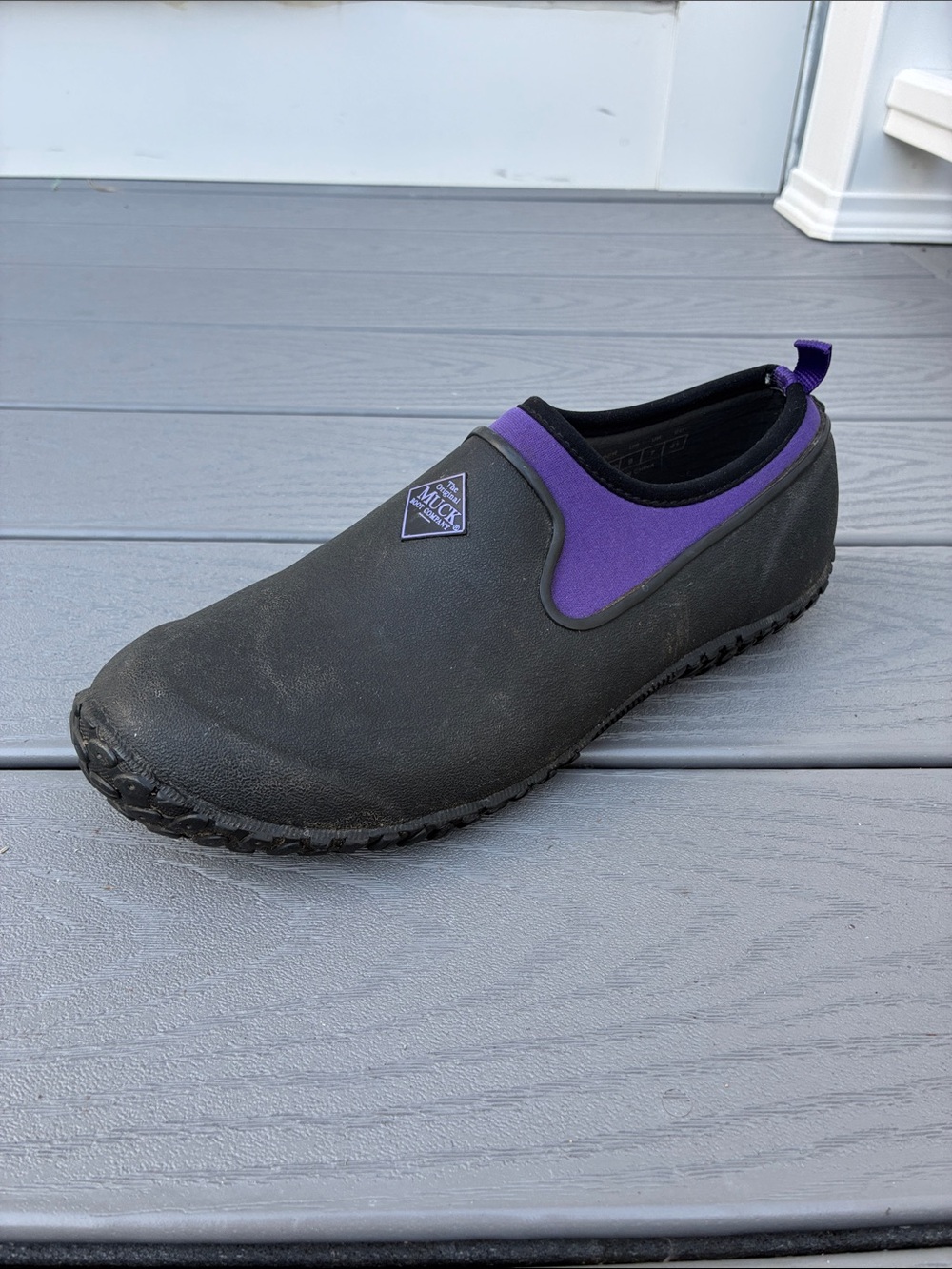 Muckster ll Women's Rubber Garden Shoes Waterproof Black & Purple Size 9